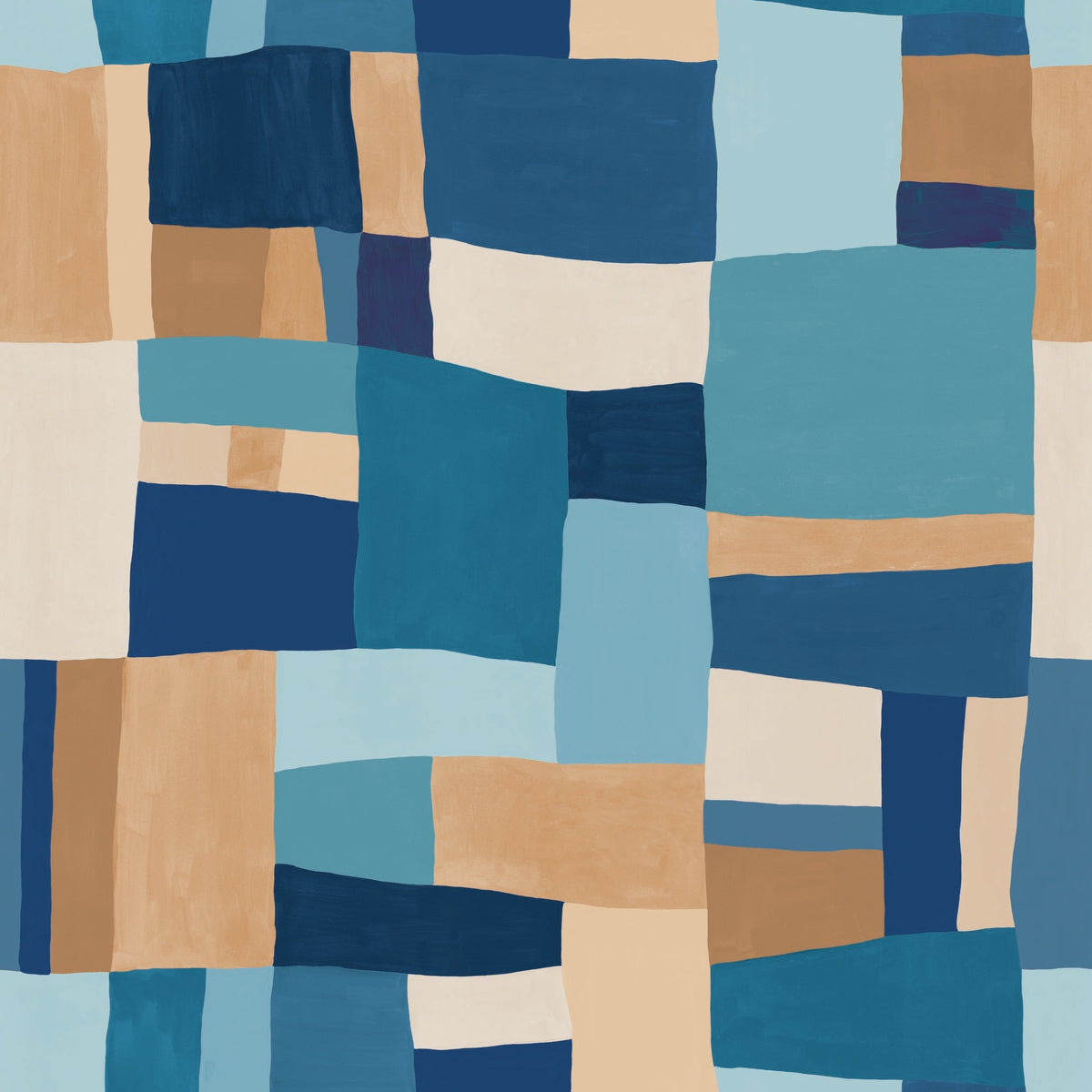 Wonderfull Patchwork Blue (2.5mx2.8m)