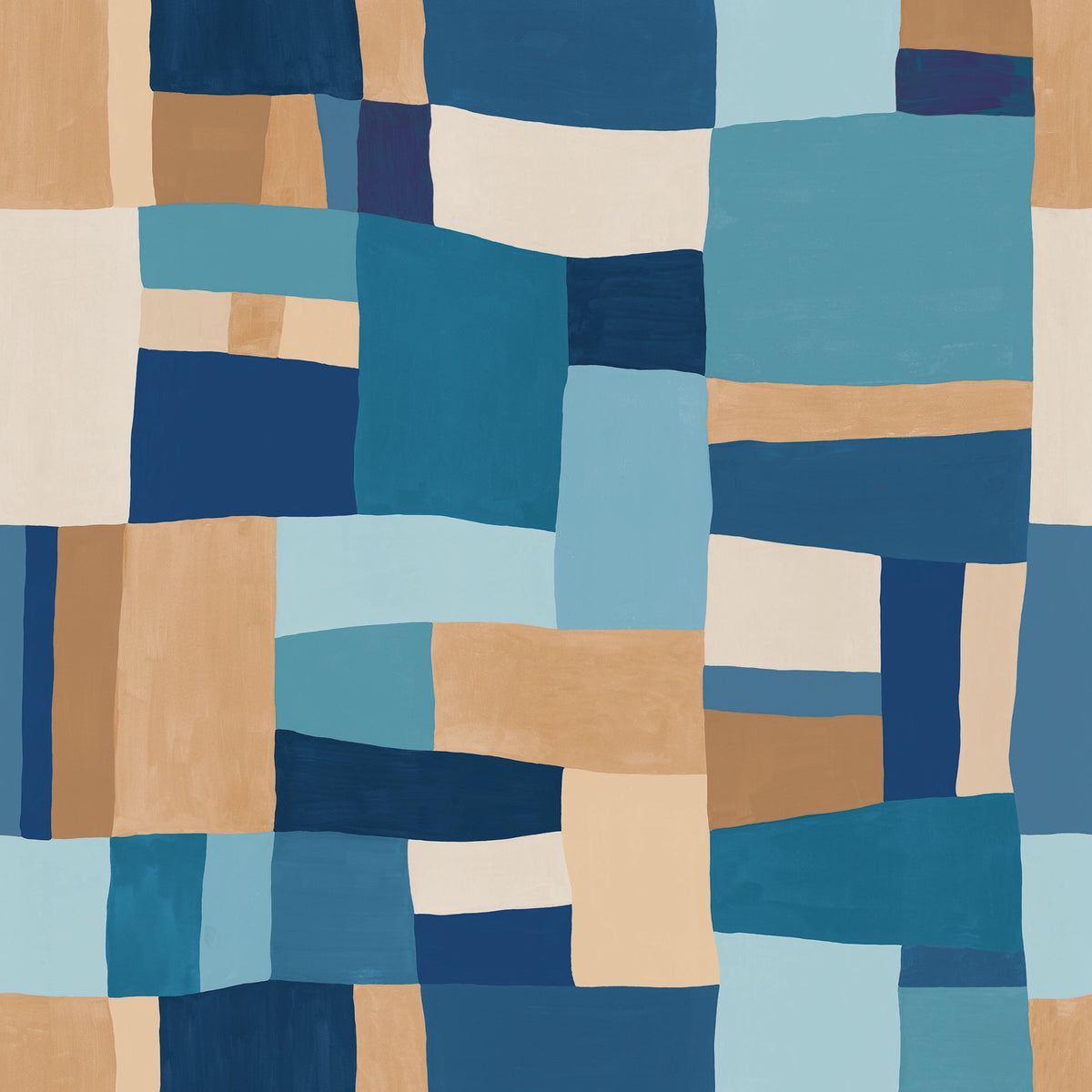 Wonderfull Patchwork Blue (2.5mx2.5m)