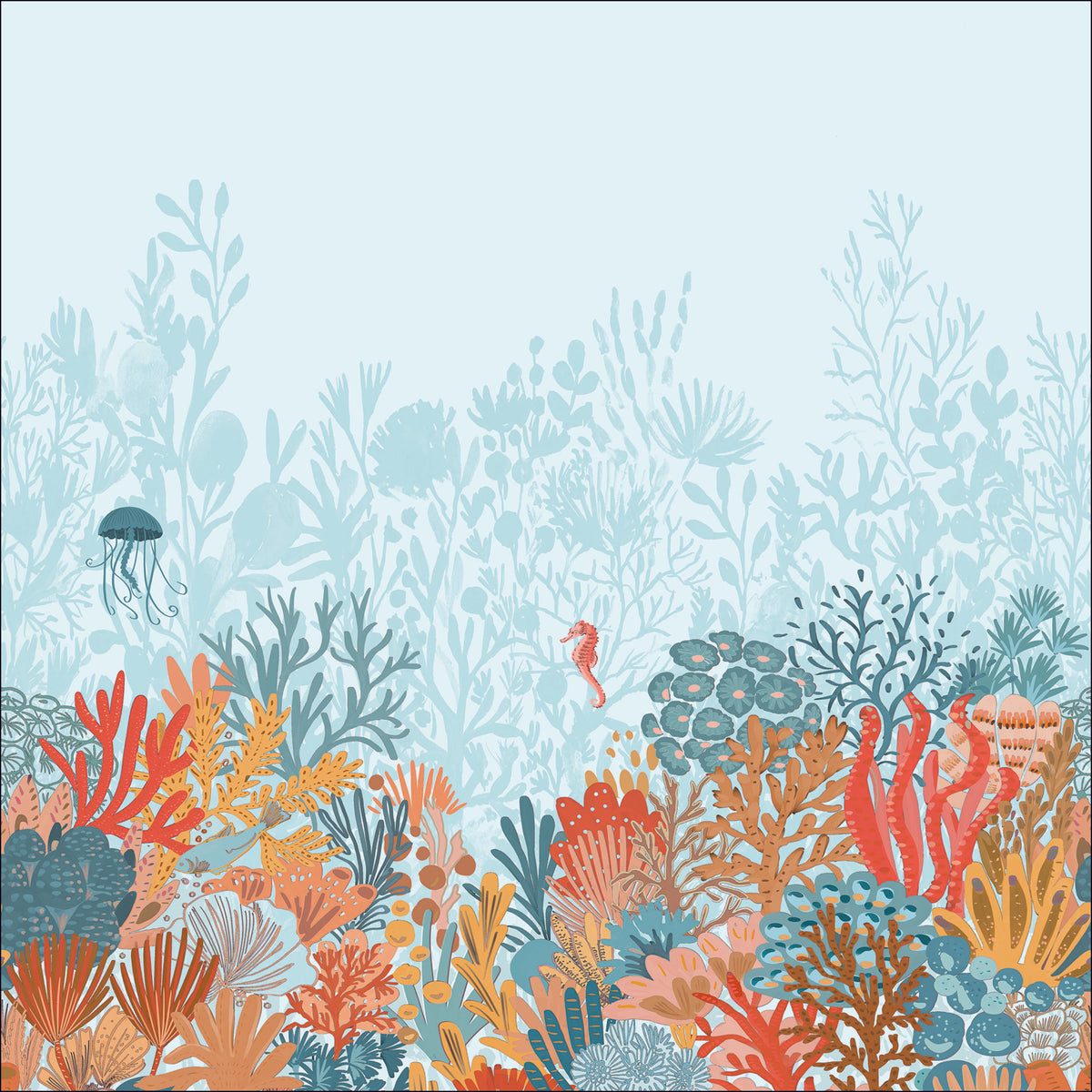 Magic Seafloor/Light Blue (2.5mx2.5m)