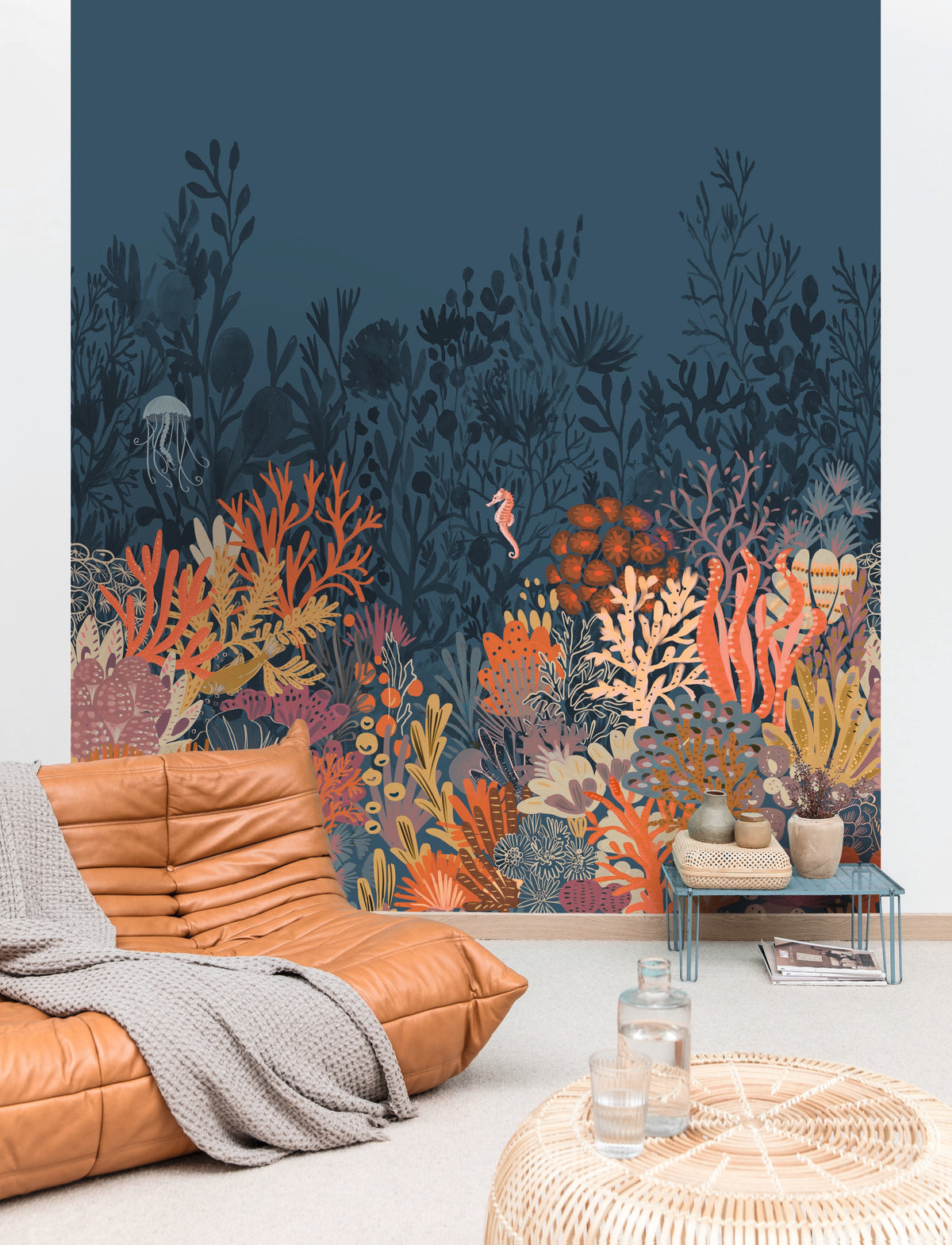 Magic Seafloor/Dark Blue (2.5mx2.5m)