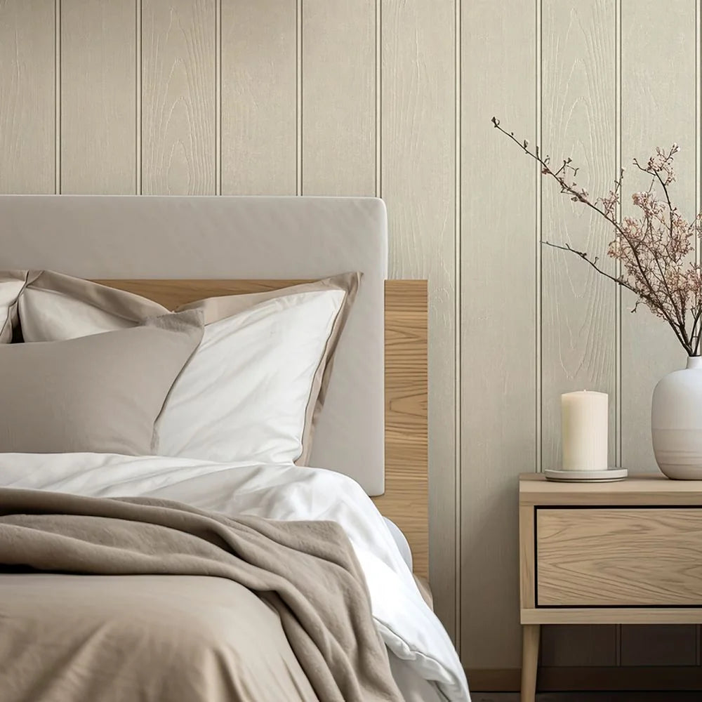 Beaded Wood - Beige