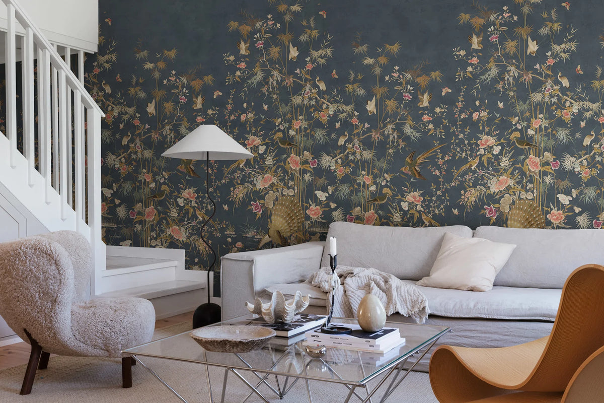 Chinoiserie Garden - Dark Blue