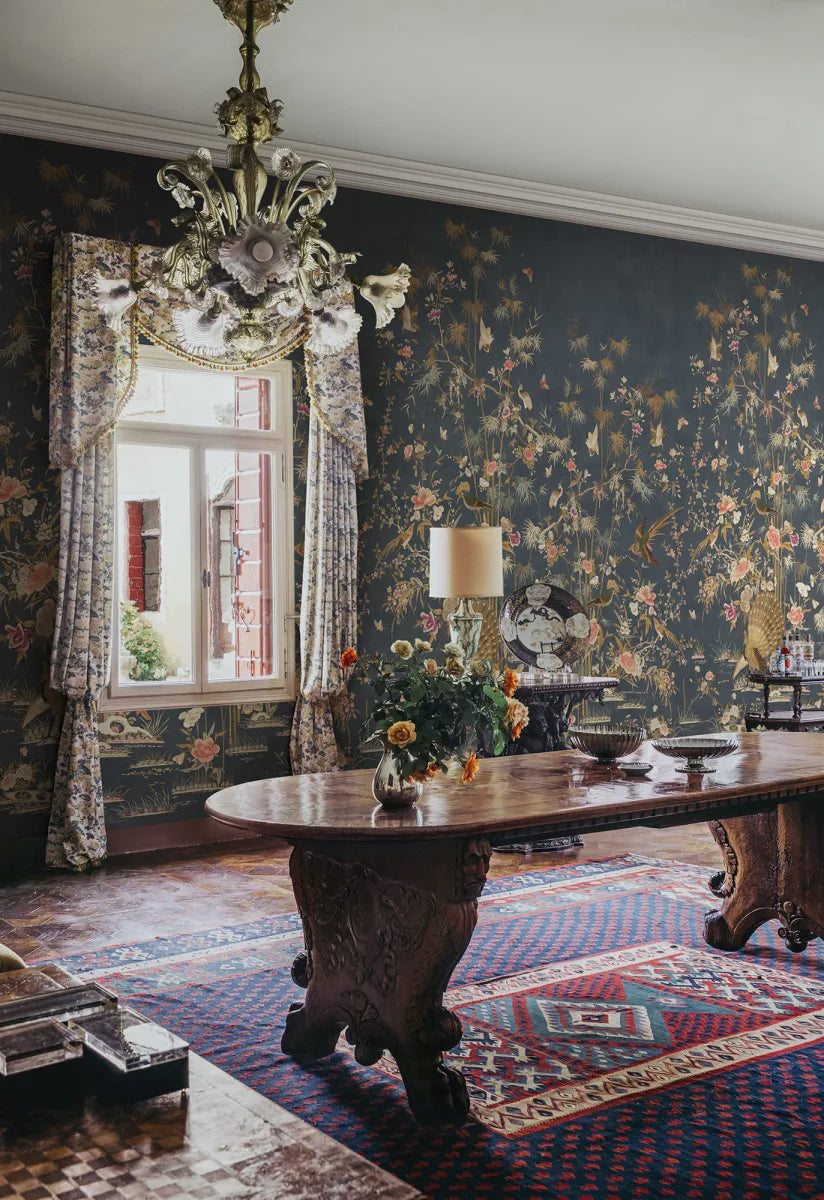 Chinoiserie Garden - Dark Blue
