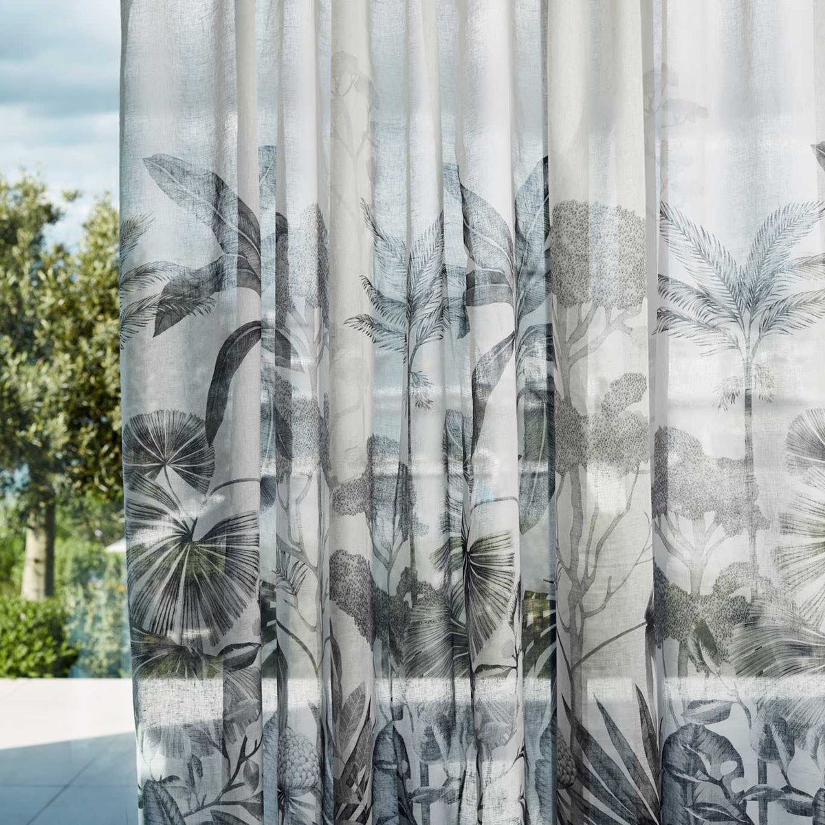 Floreana Sheer - Black Earth/Tranquility