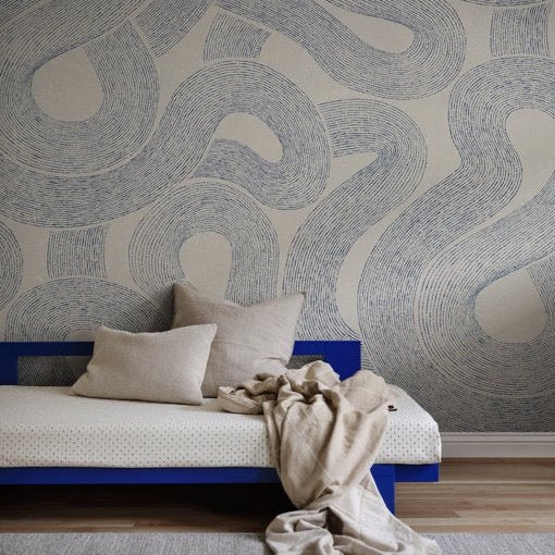 Zen Mural - Indigo Blue