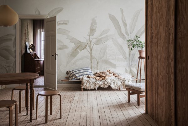 Tropical Palms - Beige