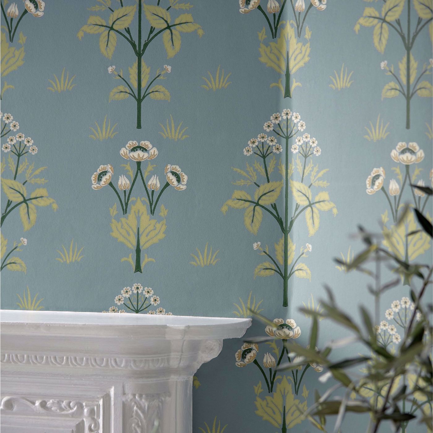 Meadow Sweet - Cobalt/Grass Green