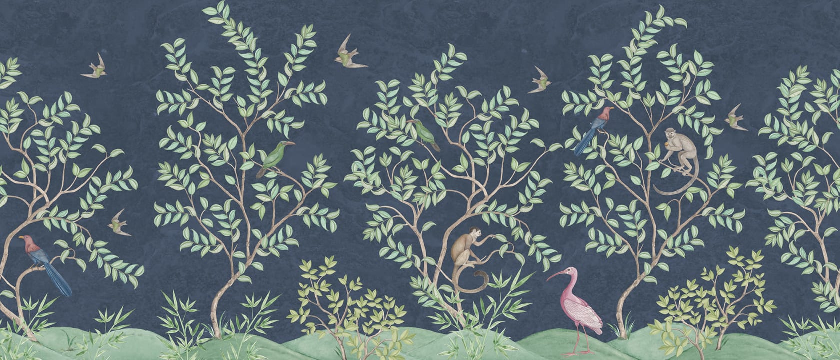 Monkeys Paradise - Dark Blue