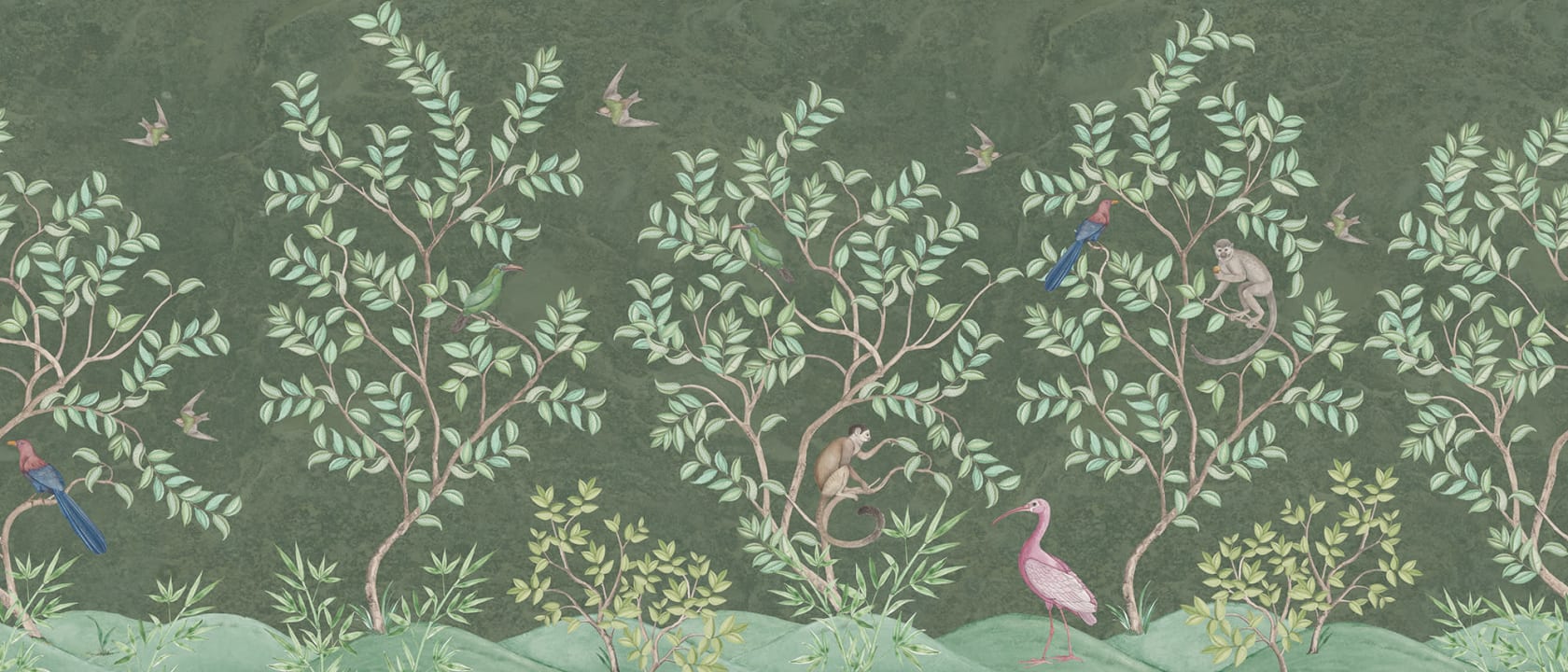 Monkeys Paradise - Sage Green