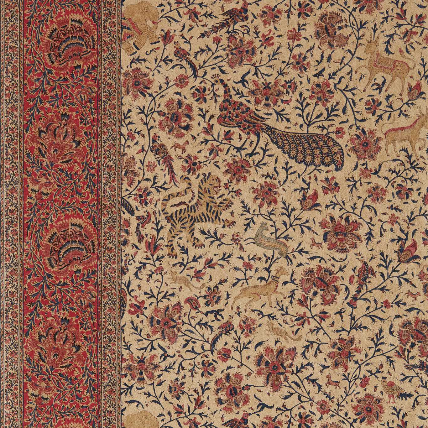 Mughal Menagerie - Indigo/Madder