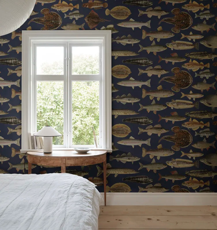 Scandinavian Fish - Dark Blue