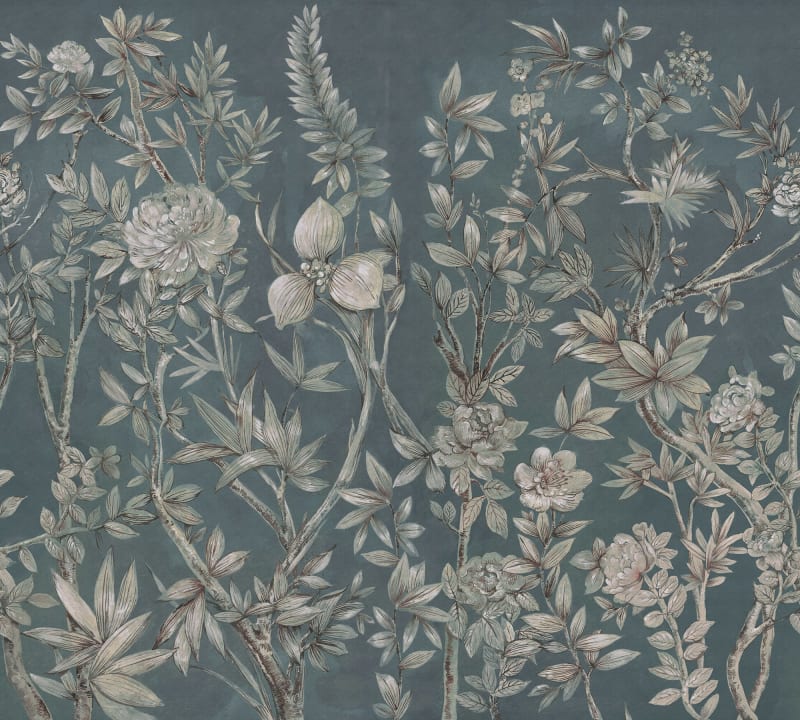 Silk Floral - Petrol
