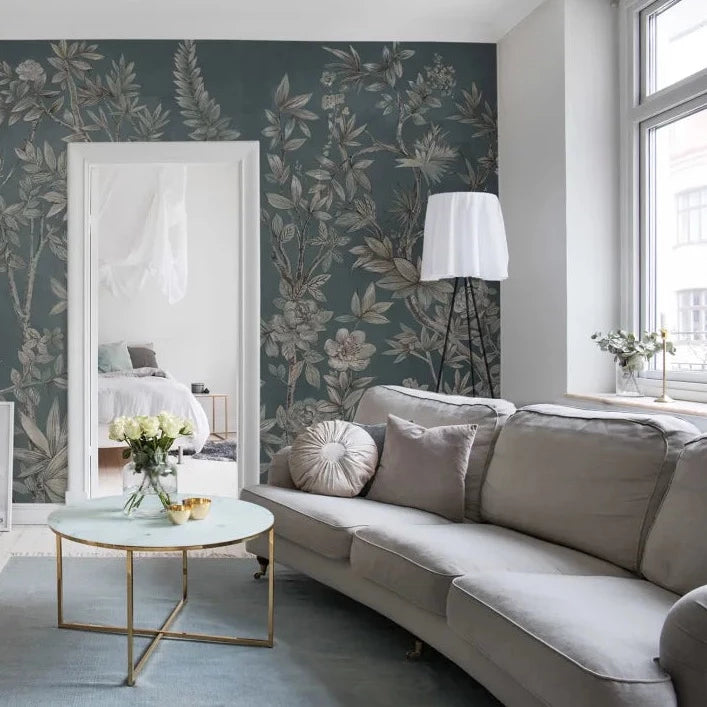 Silk Floral - Petrol