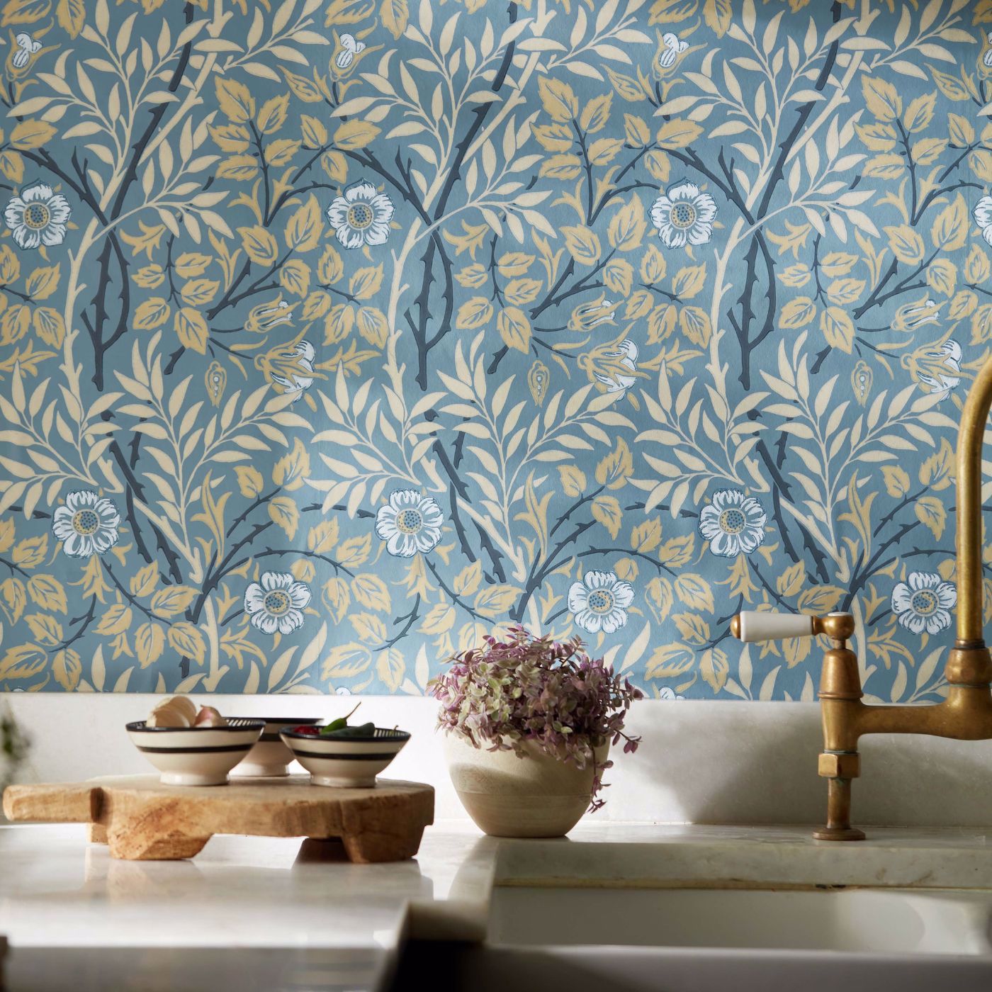 Sweet Briar - Mineral/Linen