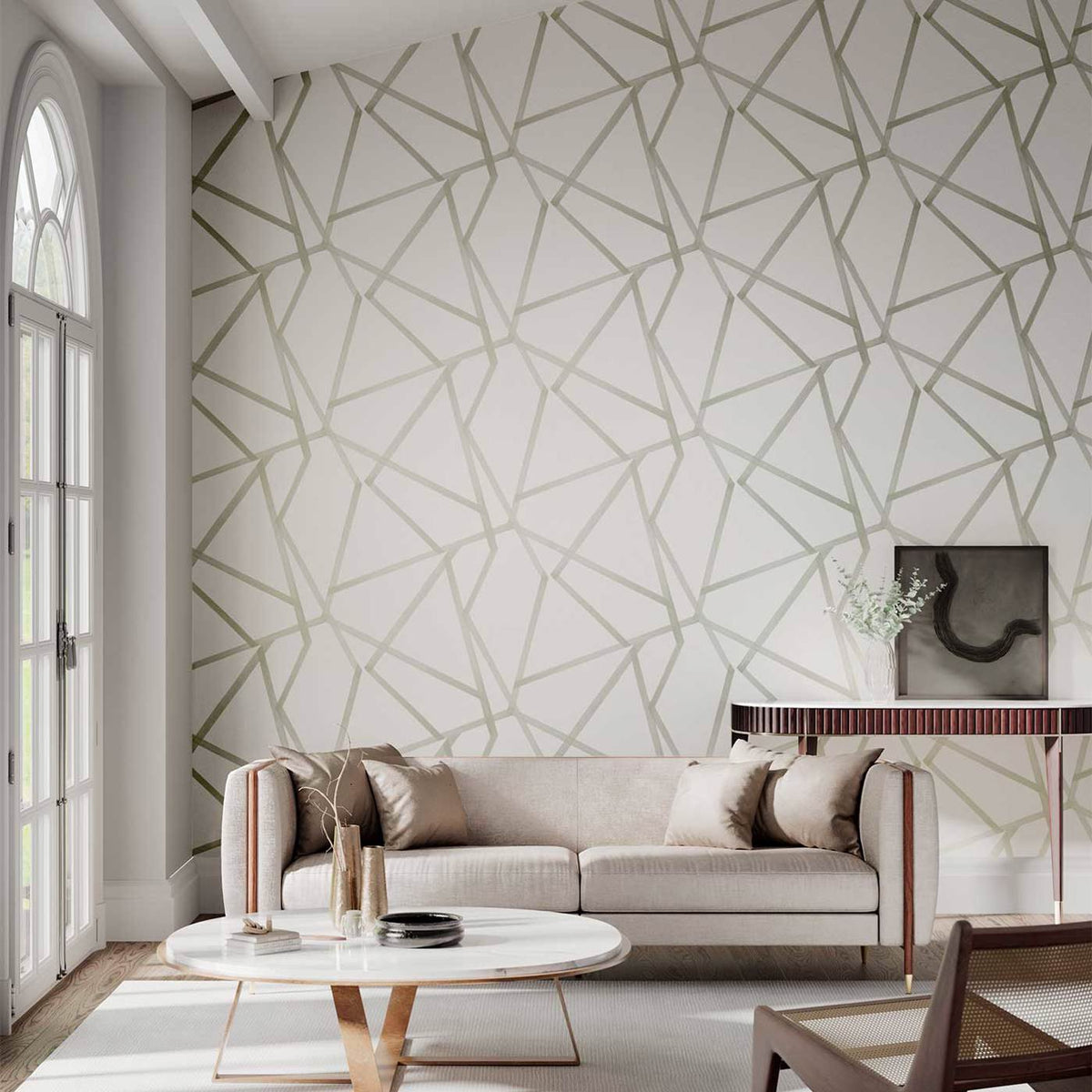 Sumi wallpaper in Gilver, Harlequin design