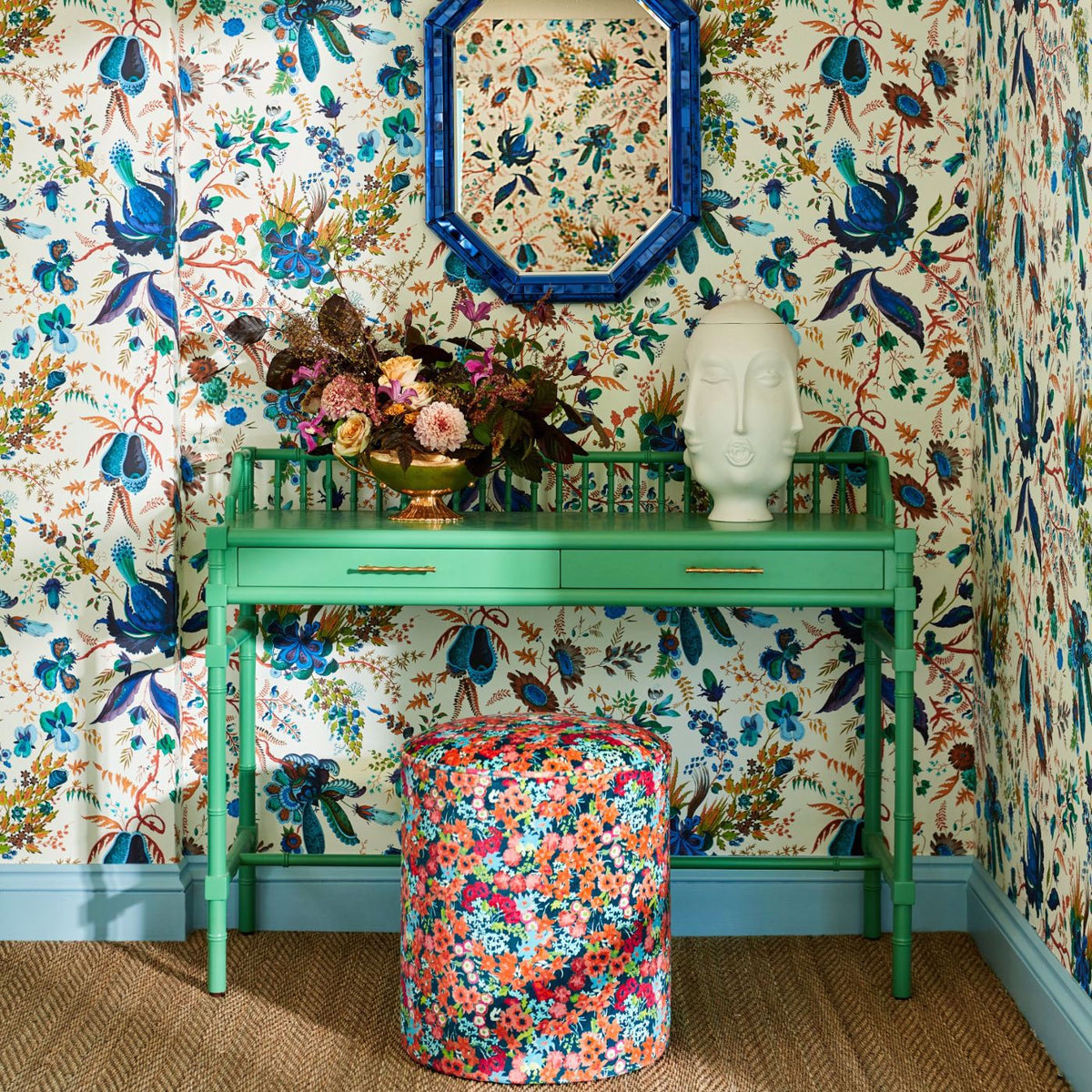Wonderland Floral - Lapis/Emerald/Carnelian