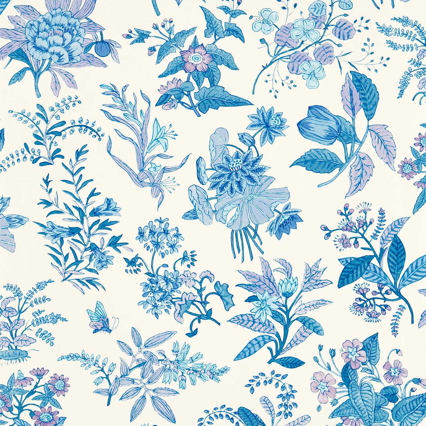 Woodland Floral - Lapis/Amethyst/Pearl