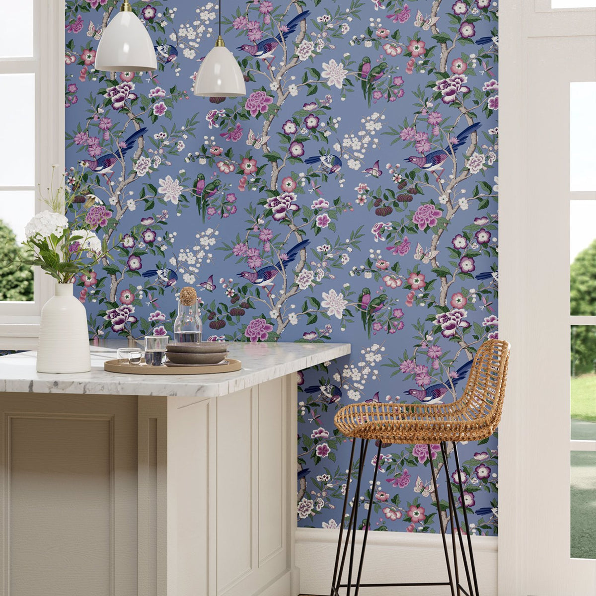Chinoiserie Hall - Blueberry/Purple