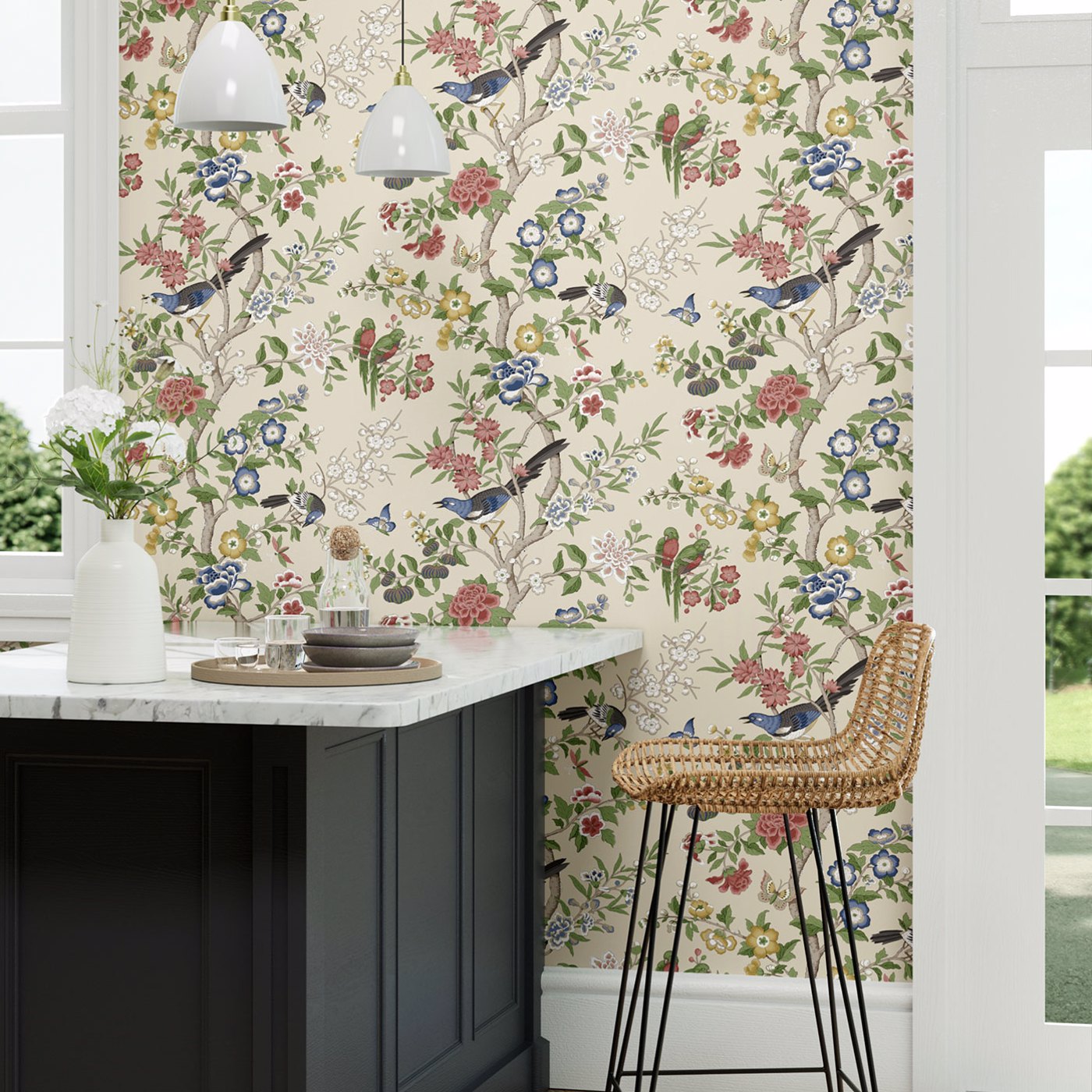 Chinoiserie Hall - Linen/Chintz