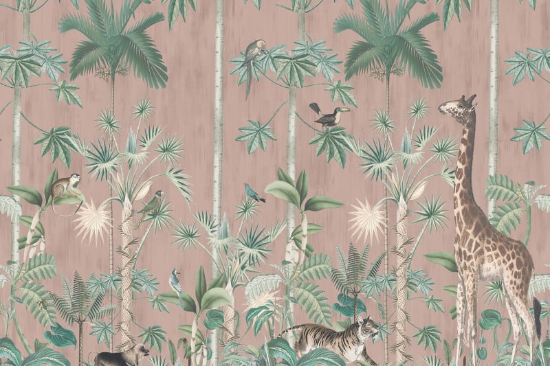 Giraffe's Stroll - Pink