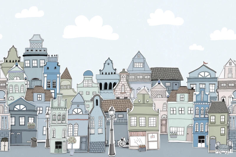 London Houses - Blue