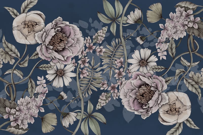 Spring Flower - Dark Blue
