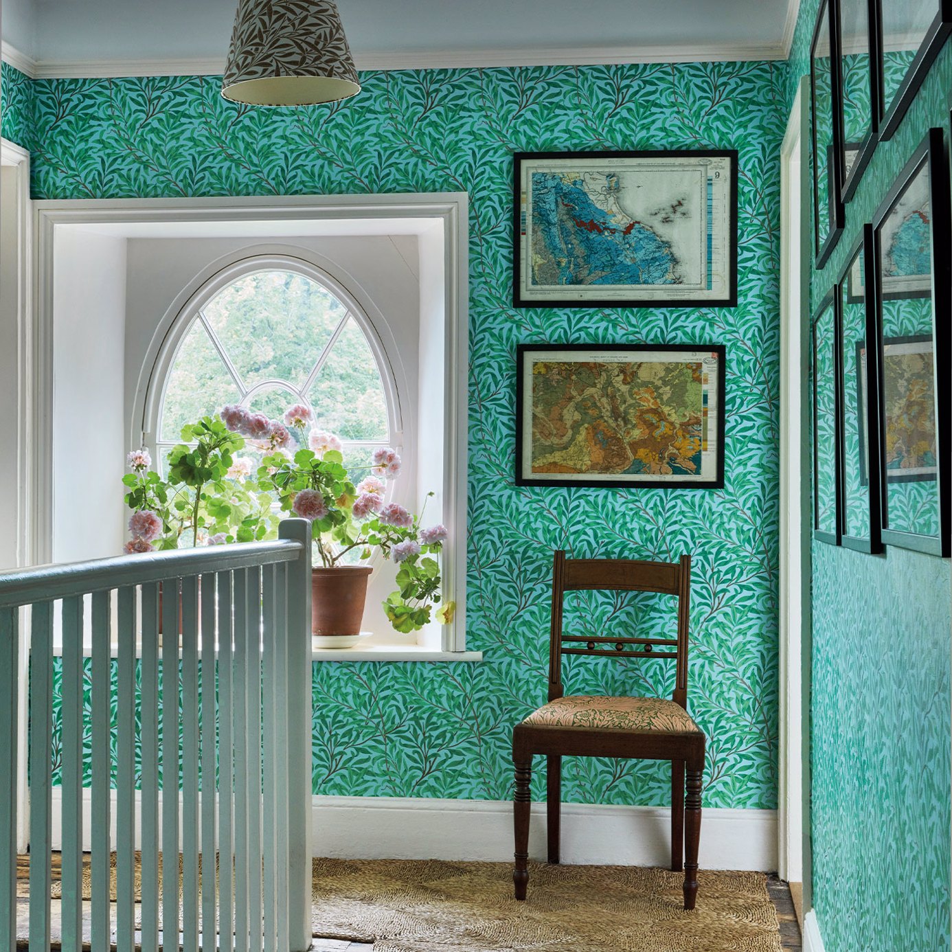 Willow Boughs - Olive/Turquoise