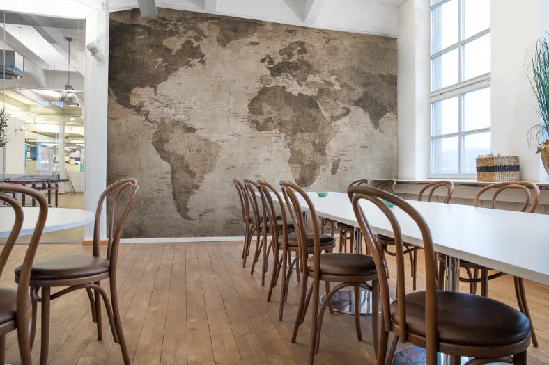 World Map - Brown