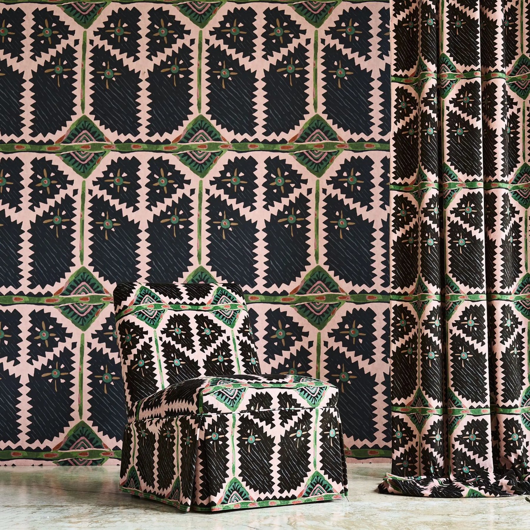 Brocha - Blush/Charcoal