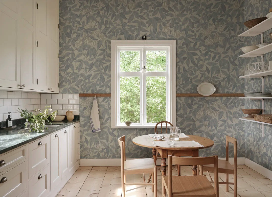 Linnea Mural - Misty Blue