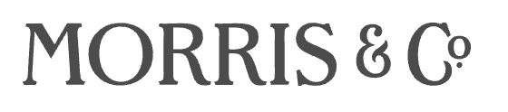 Morris & Co logo grey serif text on white background