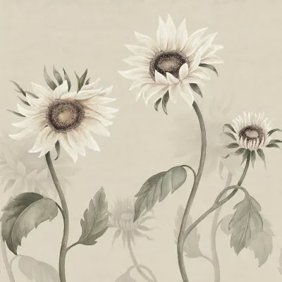 Sunflowers - White