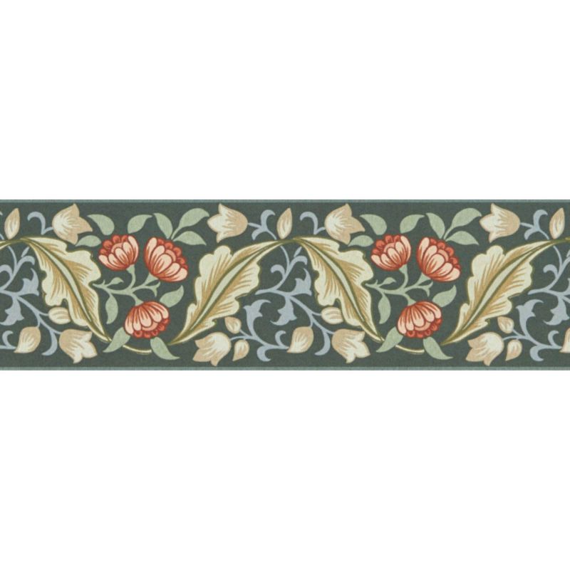 Bluebell & Peony Border - Bayleaf/Manilla
