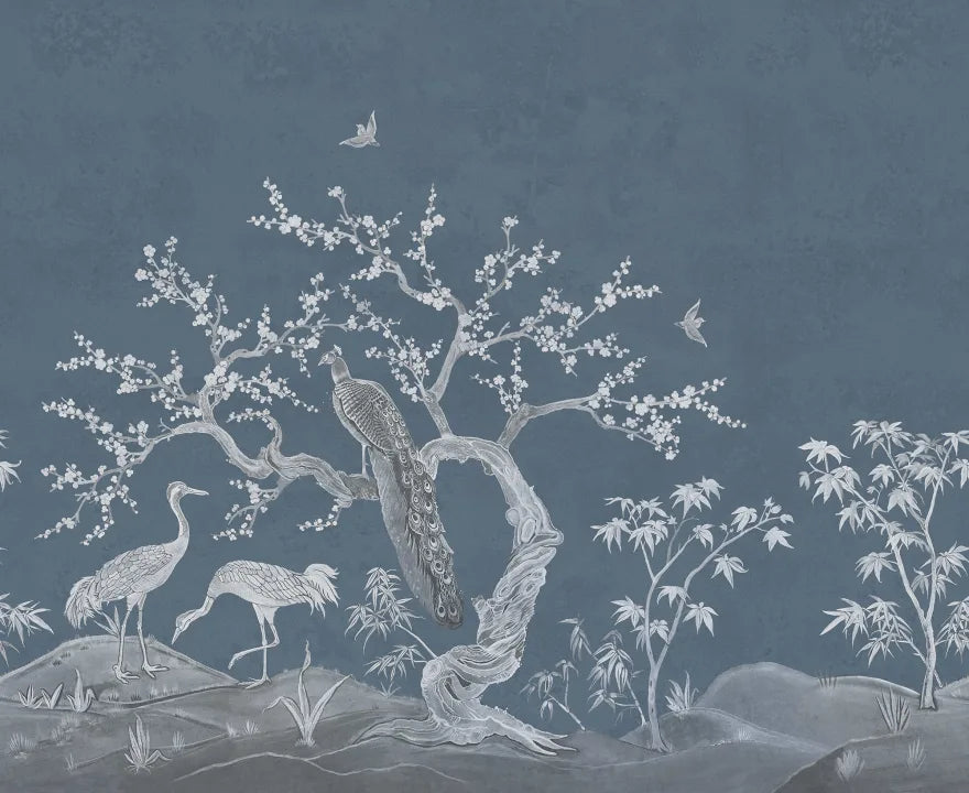 Chinoiserie Blossom - Navy Blue