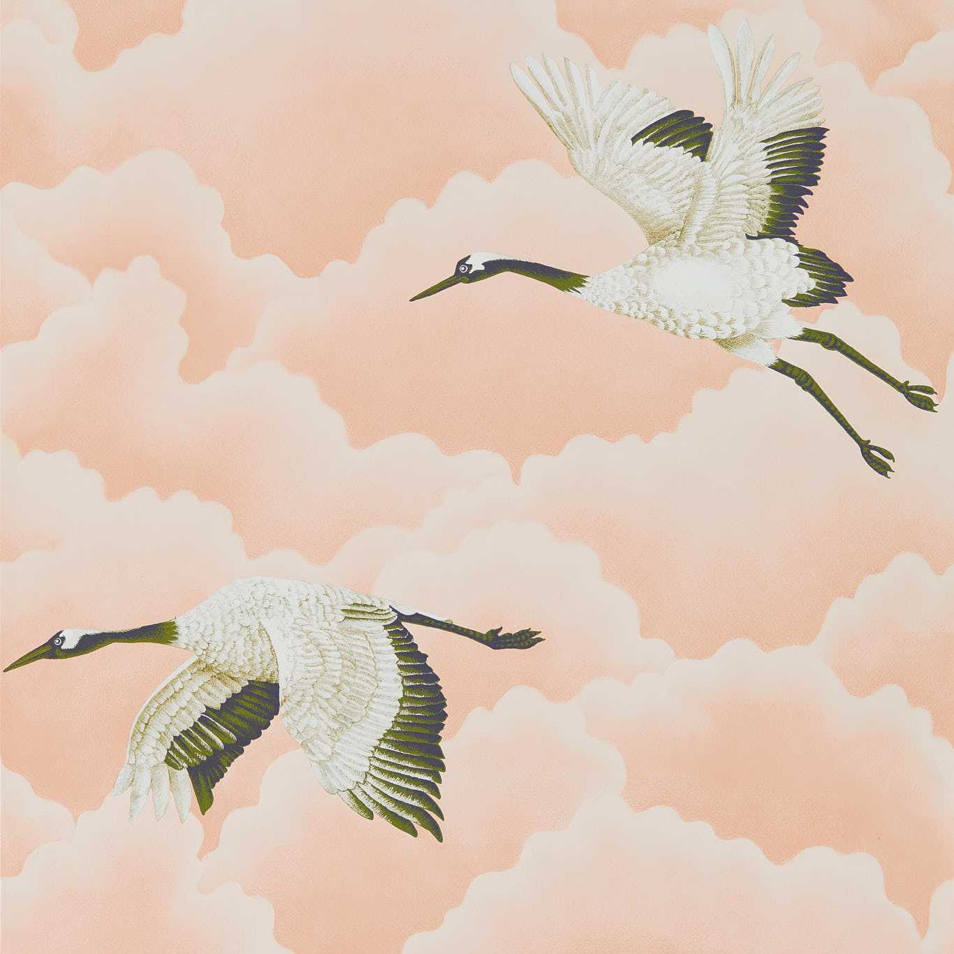 Cranes In Flight - Blush