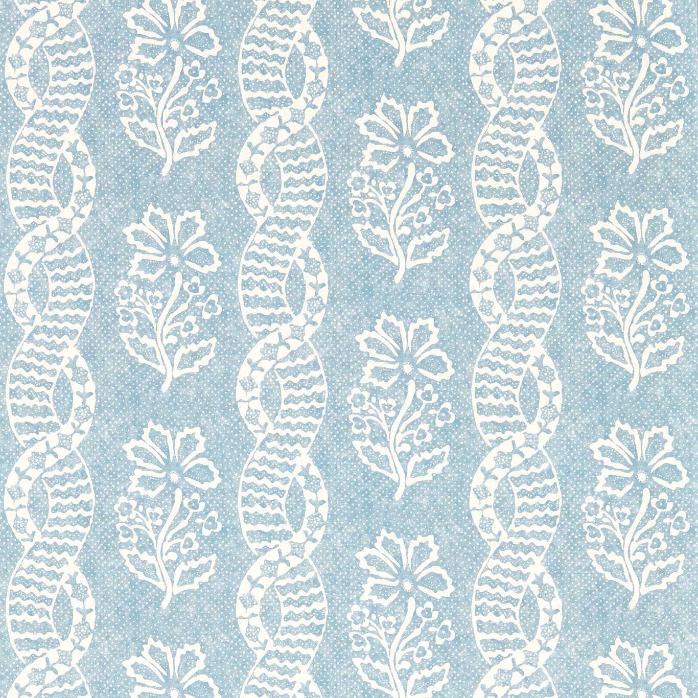 Dabu Stripe - Wedgwood Blue