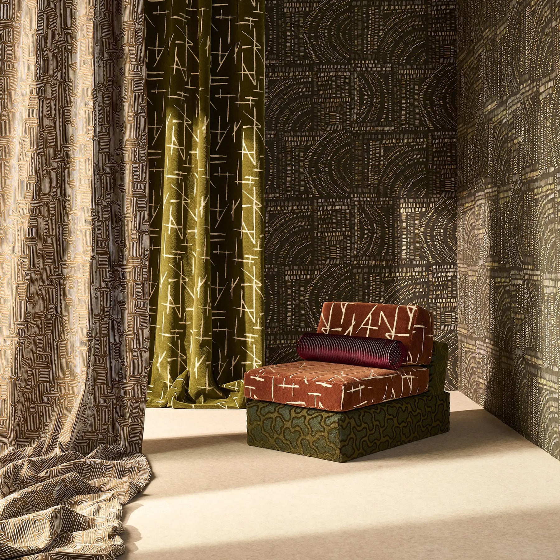 Frescoes - Charcoal/Chalk/Limestone