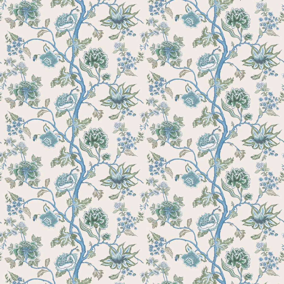 Indienne - Cornflower/Pine