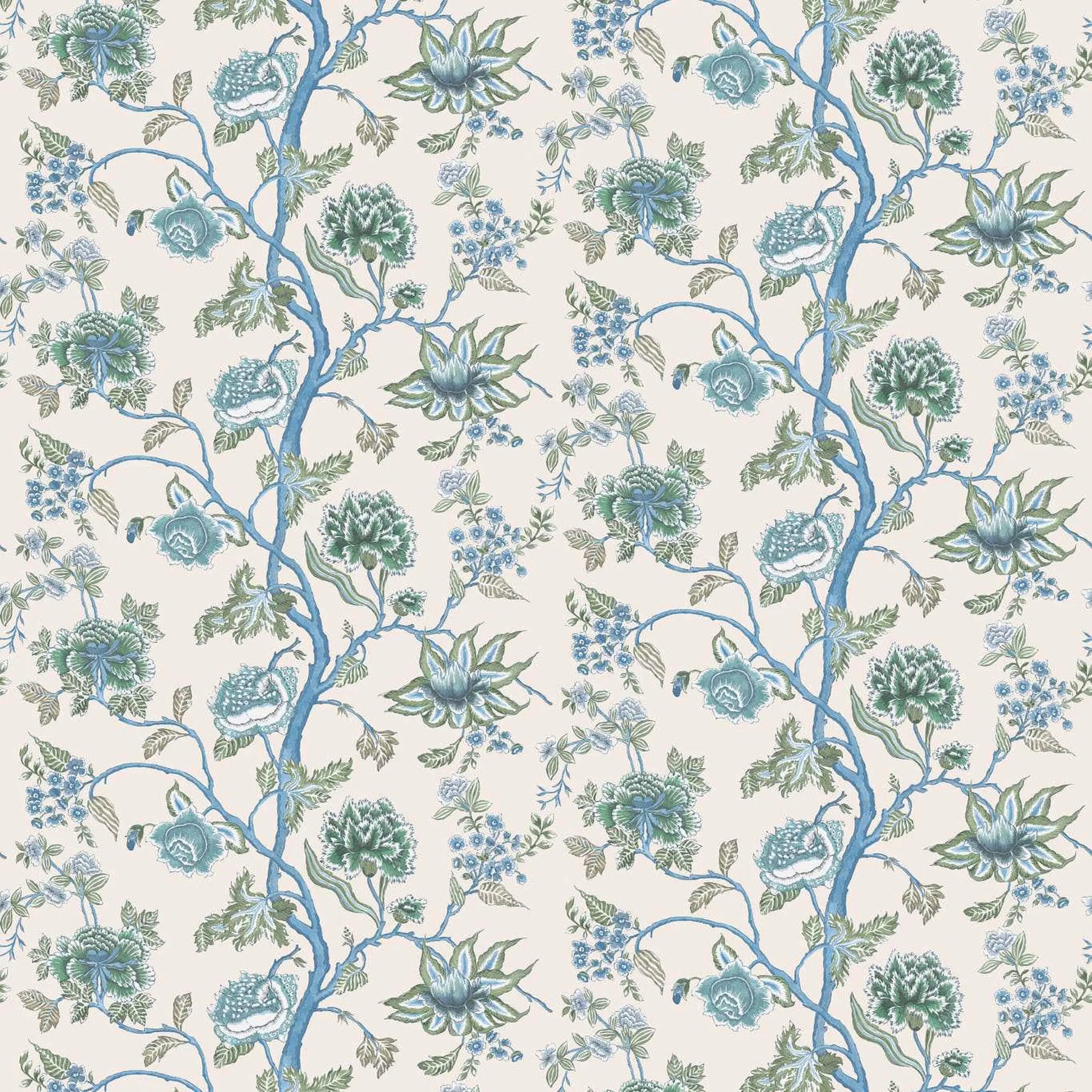 Indienne - Cornflower/Pine