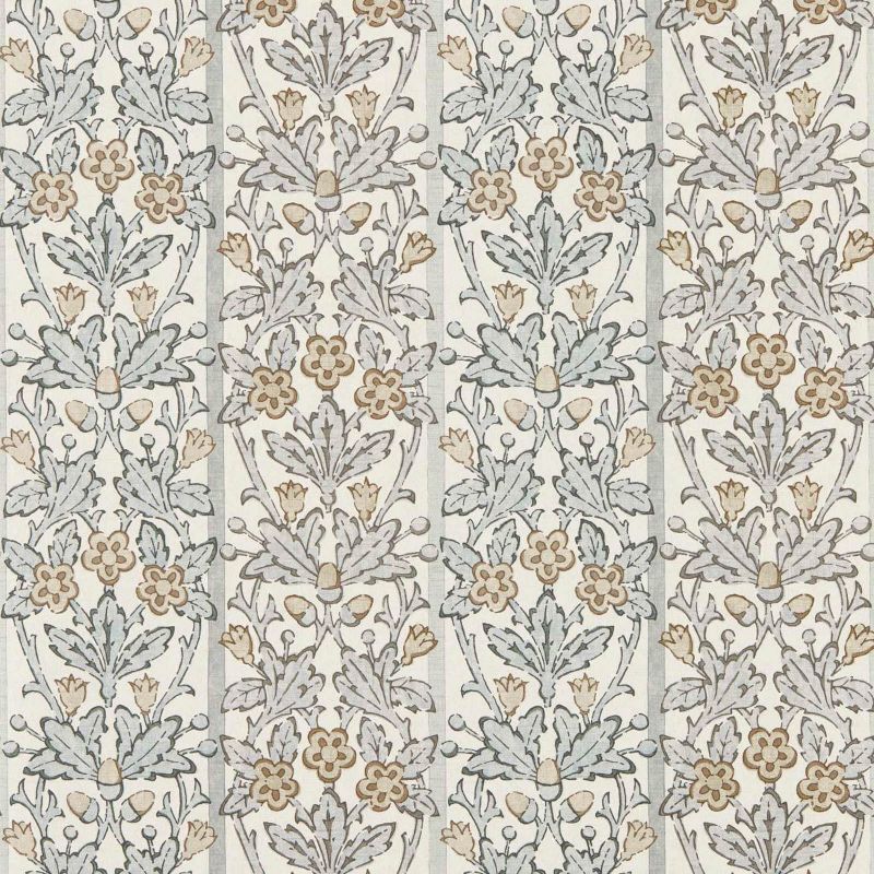 Oak & Blossom - Mineral Blue/Linen