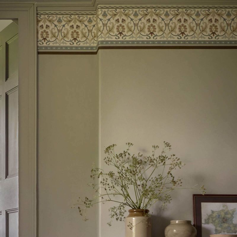 Ornamental Frieze - Linen/Woad