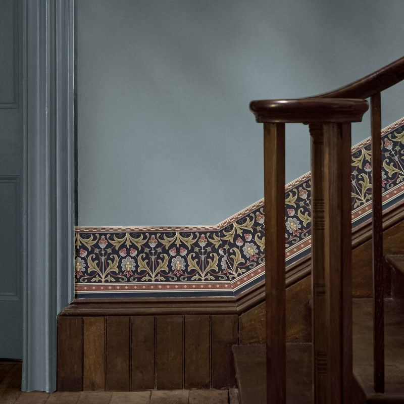 Ornamental Frieze - Indigo/Thyme