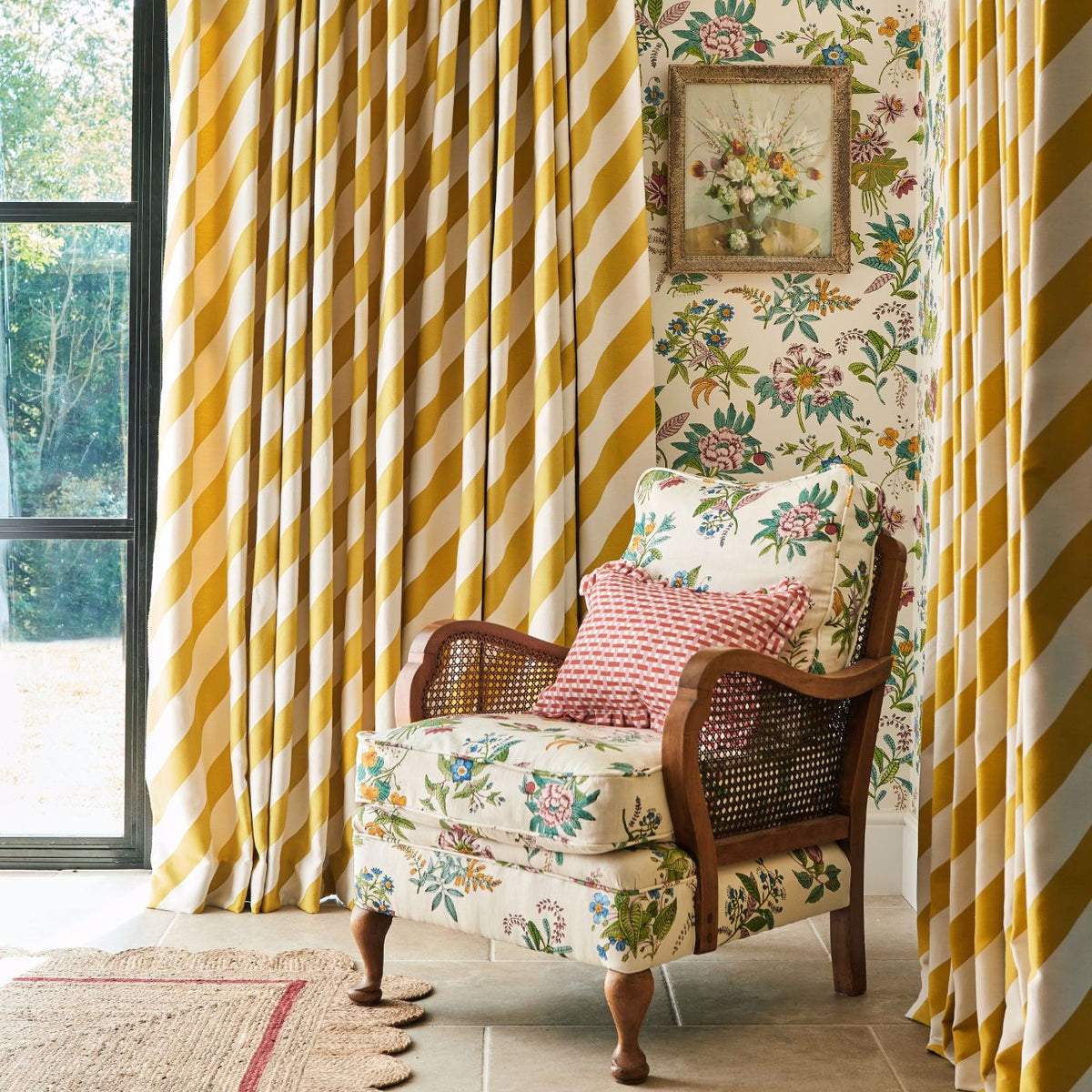 Paper Straw Stripe - Citrine
