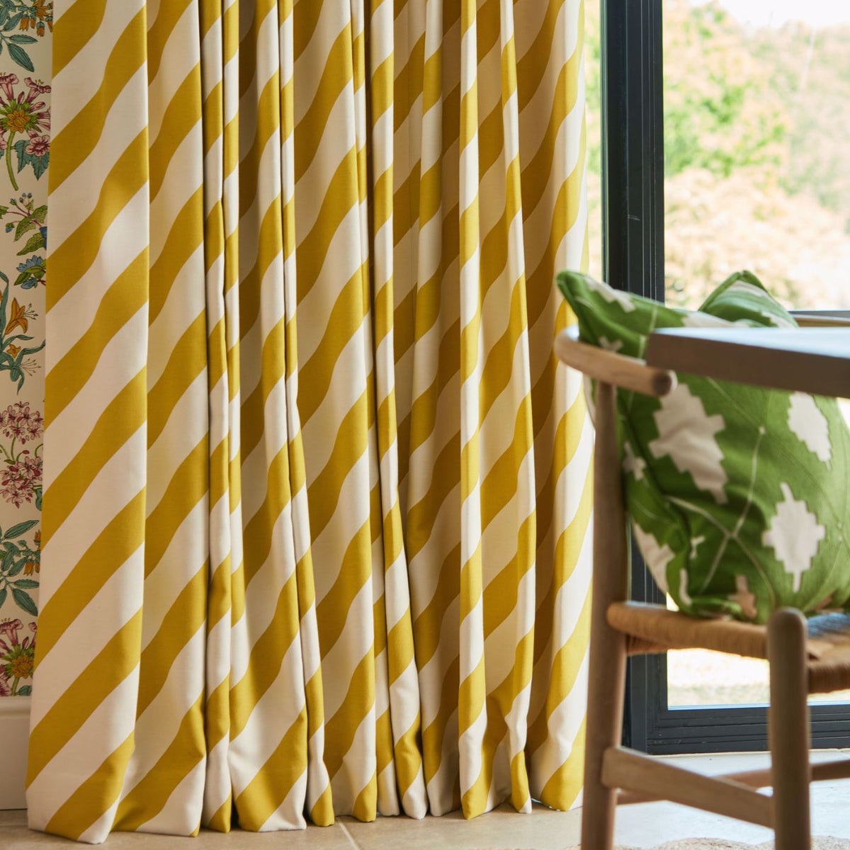 Paper Straw Stripe - Citrine