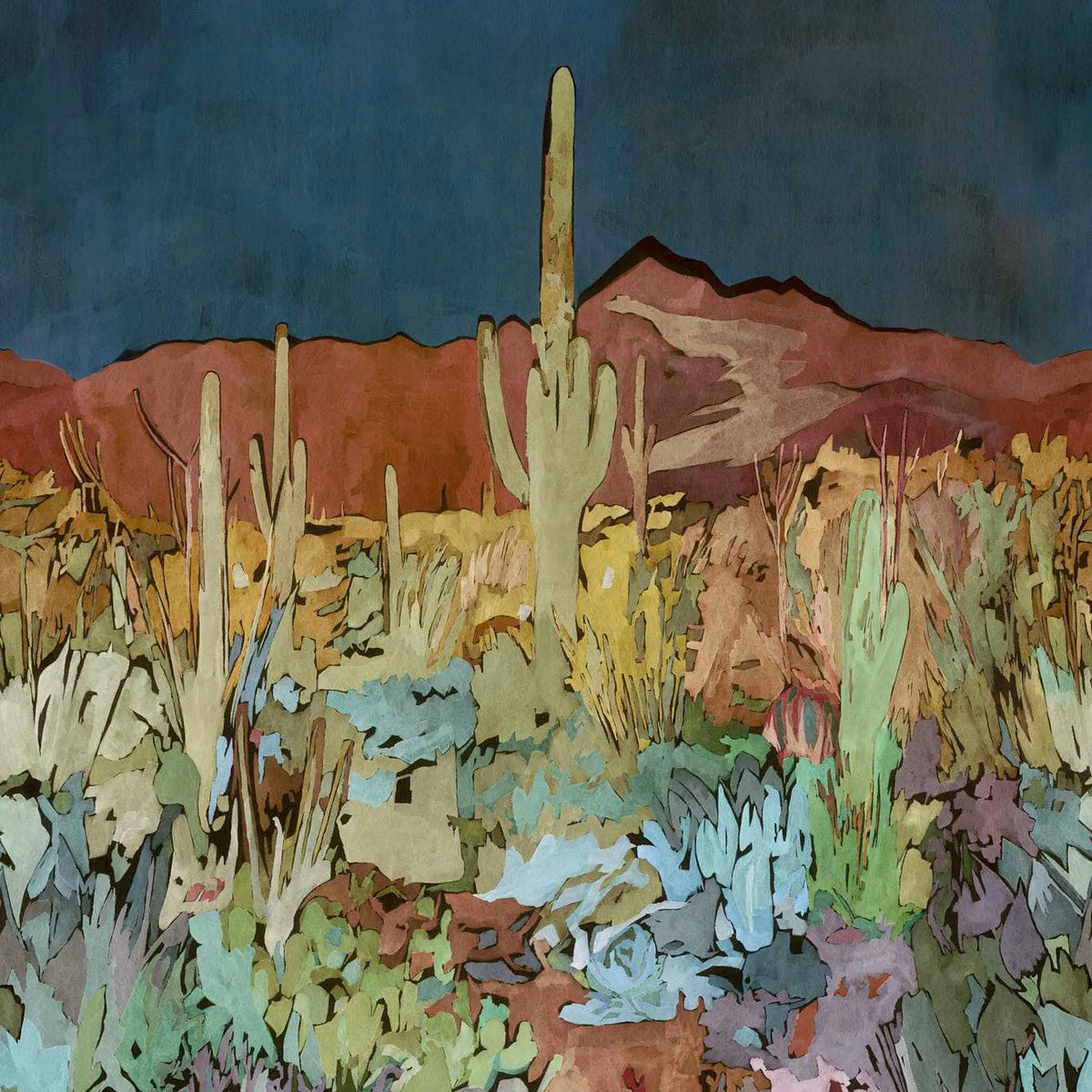 Saltillo - Midnight/Burnt Umber/Azure