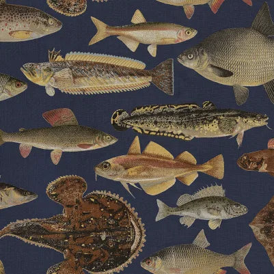 Scandinavian Fish - Dark Blue