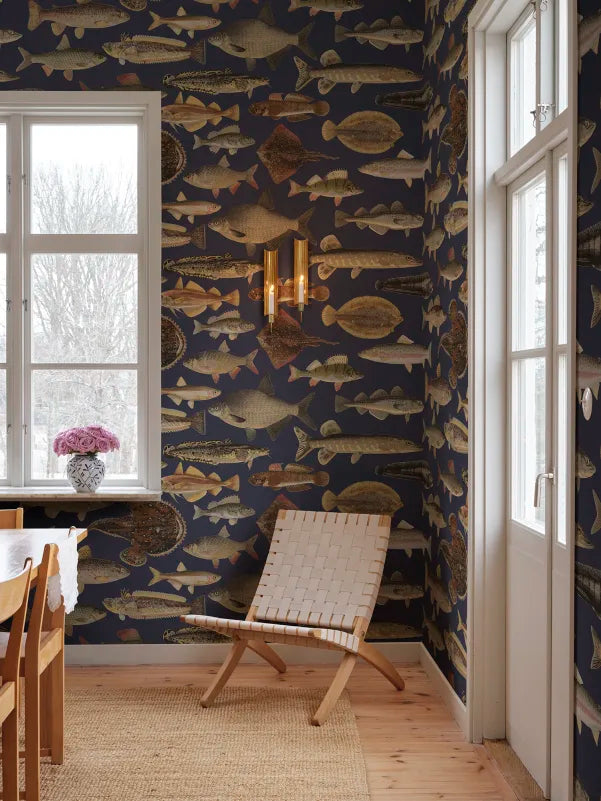 Scandinavian Fish - Dark Blue