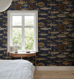 Scandinavian Fish - Dark Blue