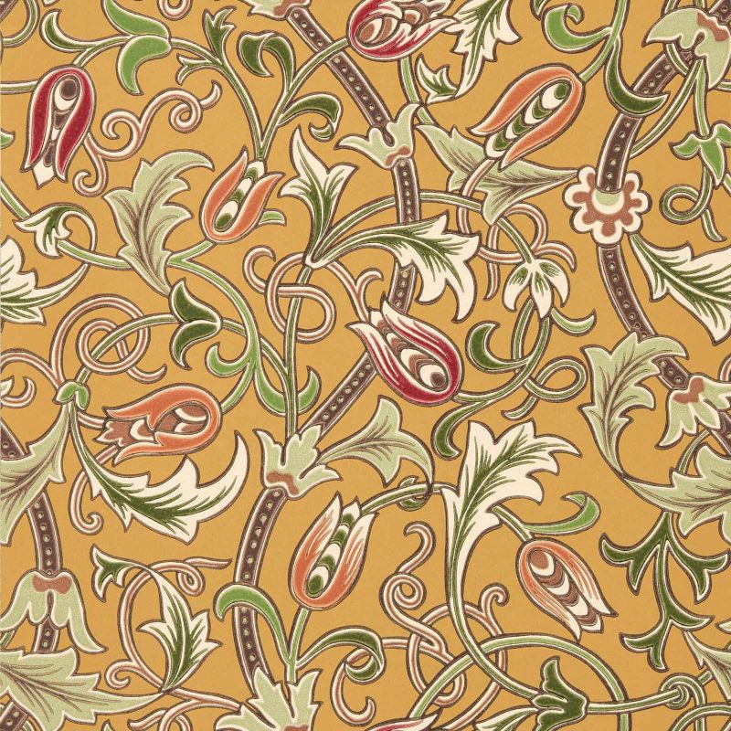 Scrolling Tulip - Gold
