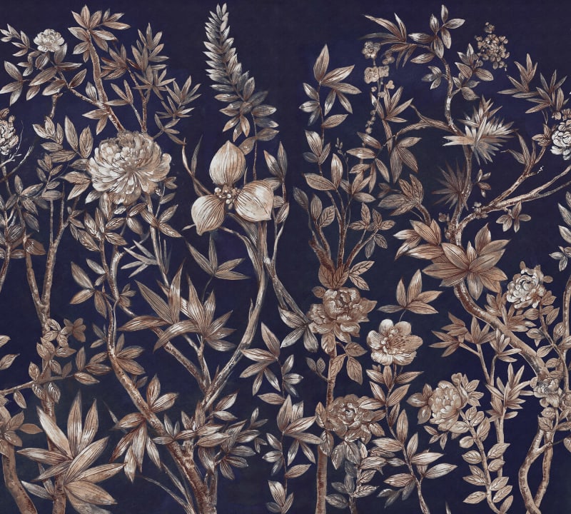 Silk Floral - Blue